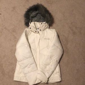 Fur hooded Columbia coat